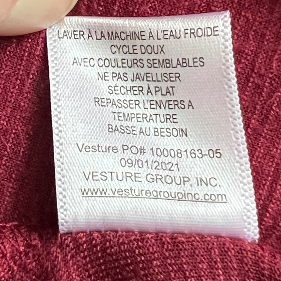 Chenault - Burgundy Long Sleeve Shirt - Picture 9 of 9